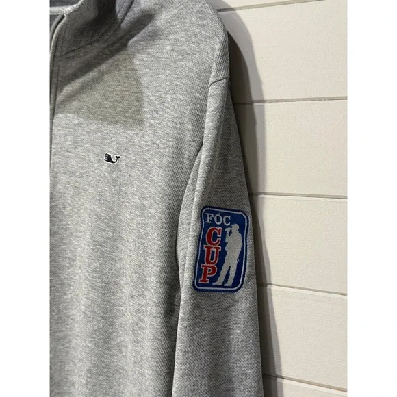 Vineyard Vines Performance Saltwater Golf Pullover Gray Men's Medium FOC CUP - Picture 3 of 6